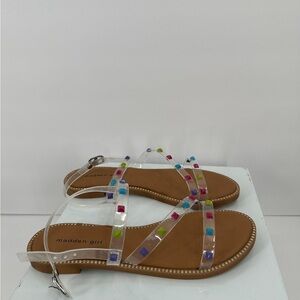 Madden Girl Colorful Plastic Studs Sandals Size 5 NEW